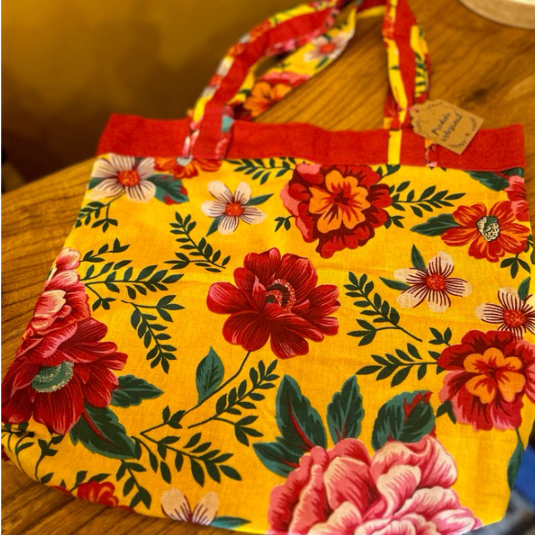 Bolsa de Pano de Chita - Artesanato Brasileiro | tamanho único - Imagem 2