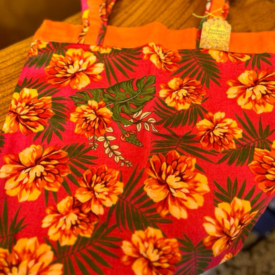 Bolsa de Pano de Chita - Artesanato Brasileiro | tamanho único - Imagem 4
