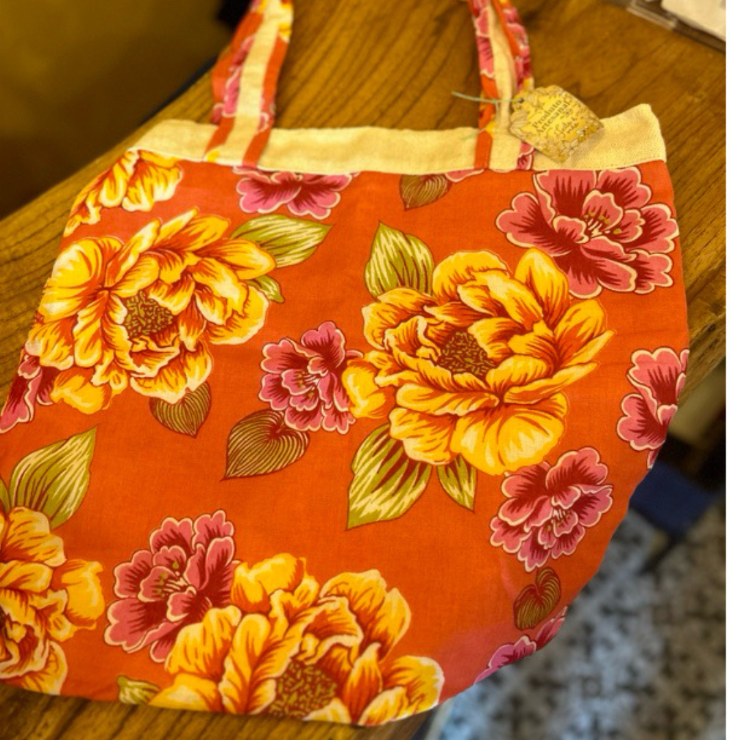 Bolsa de Pano de Chita - Artesanato Brasileiro | tamanho único - Imagem 5