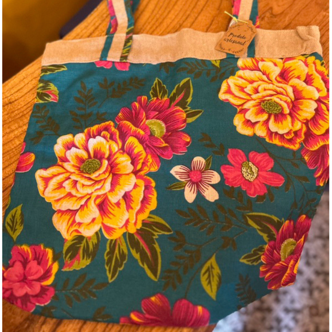 Bolsa de Pano de Chita - Artesanato Brasileiro | tamanho único - Imagem 6